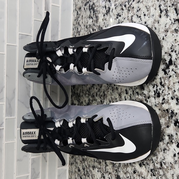 Black & Gray Nike Airmax Stutter Step 2 Basketball Shoes sz 8 sneaker 653455-002 - Picture 2 of 7